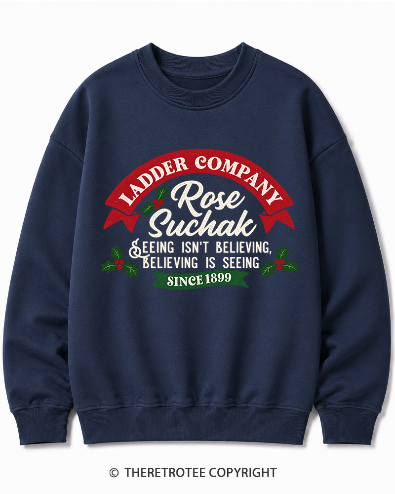 TheRetroTee Believing Is Seeing 1990s Christmas Cotton Sweatshirt