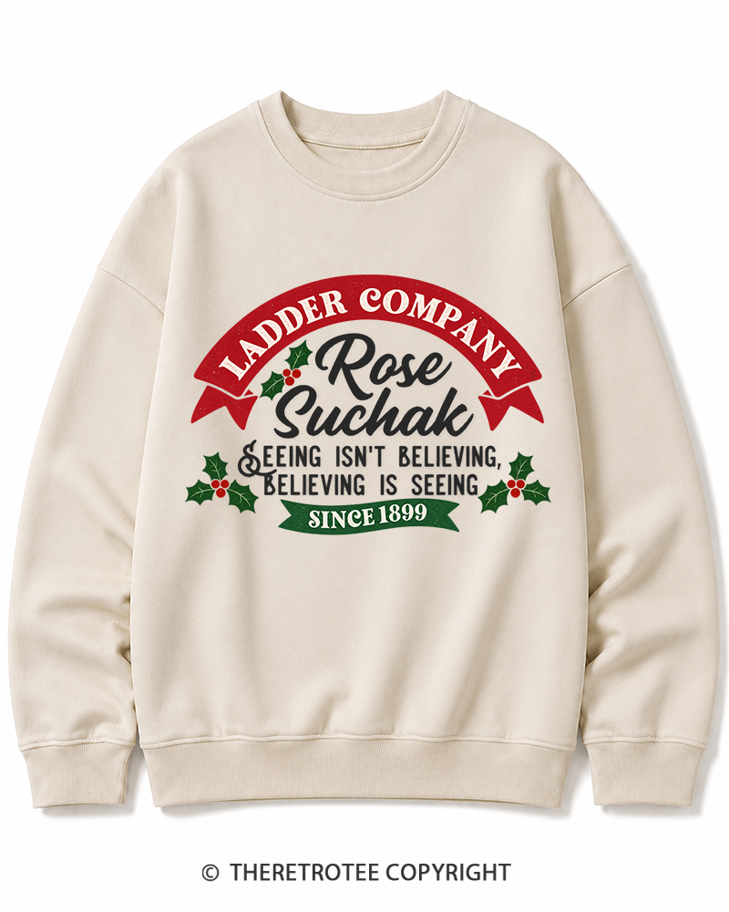 TheRetroTee Believing Is Seeing 1990s Christmas Cotton Sweatshirt