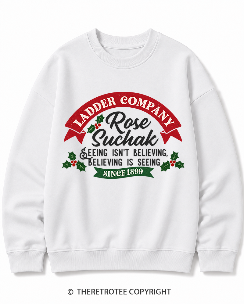 TheRetroTee Believing Is Seeing 1990s Christmas Cotton Sweatshirt