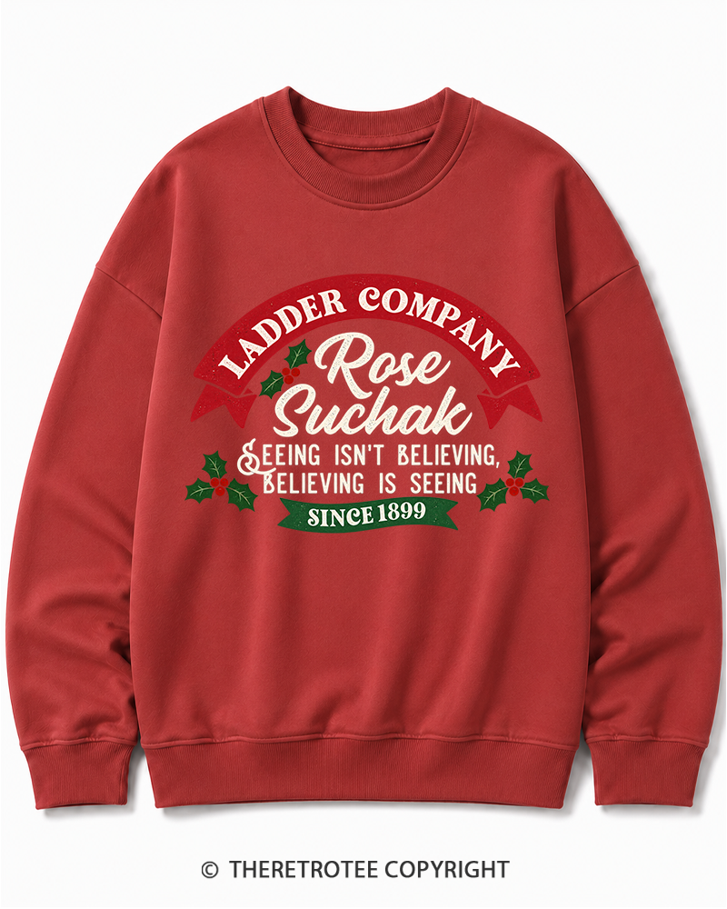 TheRetroTee Believing Is Seeing 1990s Christmas Cotton Sweatshirt