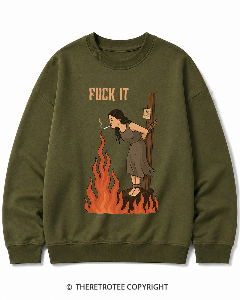 TheRetroTee Fuck It 1970s Cotton Sweatshirt