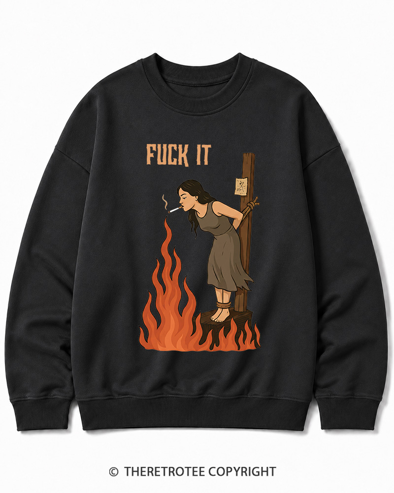 TheRetroTee Fuck It 1970s Cotton Sweatshirt
