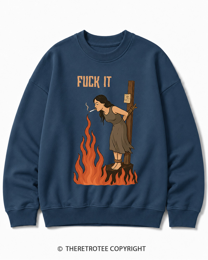 TheRetroTee Fuck It 1970s Cotton Sweatshirt
