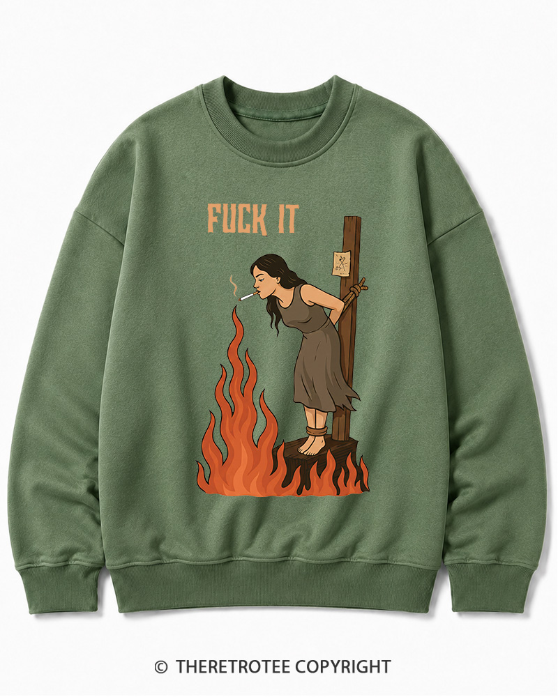 TheRetroTee Fuck It 1970s Cotton Sweatshirt