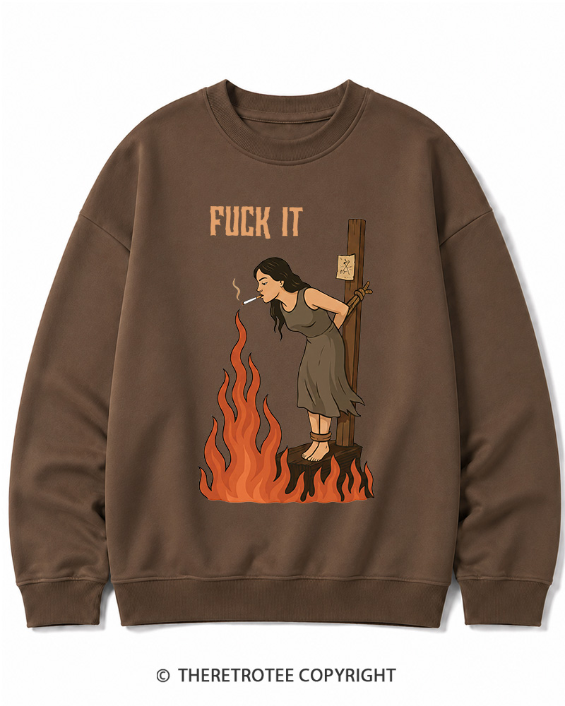 TheRetroTee Fuck It 1970s Cotton Sweatshirt