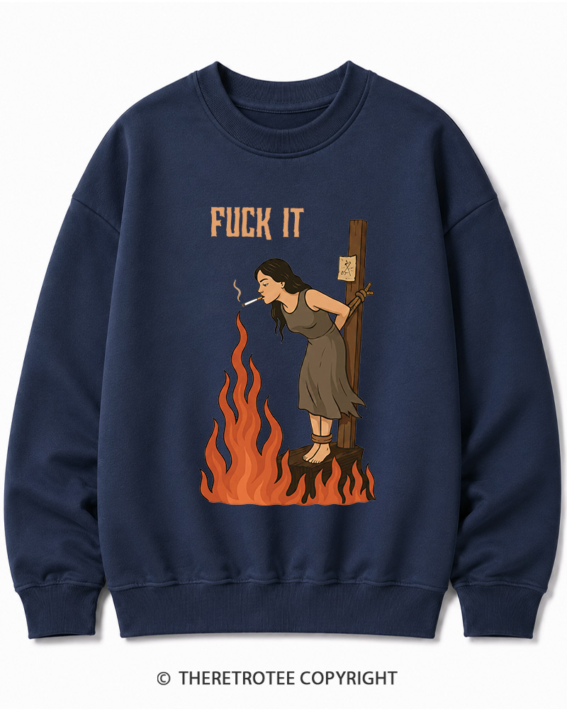 TheRetroTee Fuck It 1970s Cotton Sweatshirt