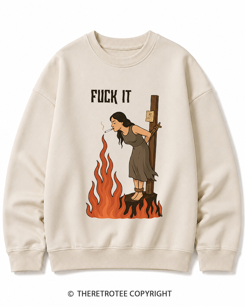 TheRetroTee Fuck It 1970s Cotton Sweatshirt