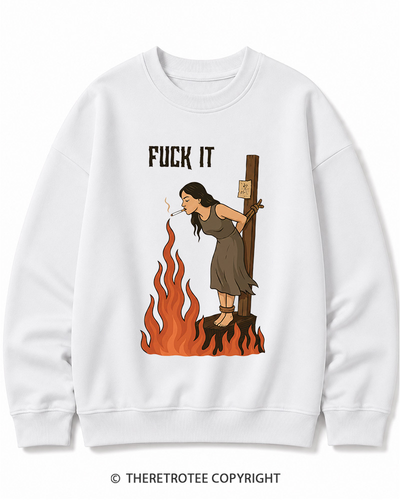 TheRetroTee Fuck It 1970s Cotton Sweatshirt
