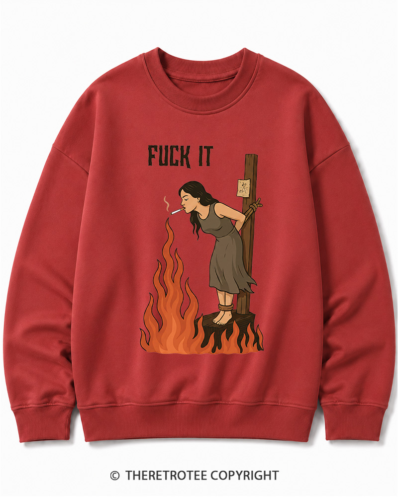 TheRetroTee Fuck It 1970s Cotton Sweatshirt
