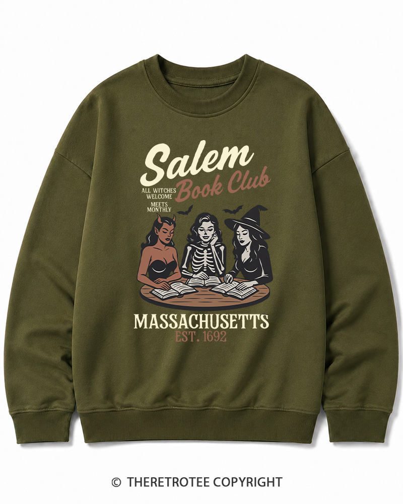 TheRetroTee All Witches Welcome Meets Monthly Vintage Halloween Cotton Sweatshirt