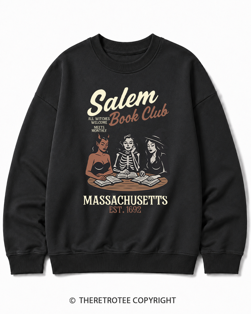 TheRetroTee All Witches Welcome Meets Monthly Vintage Halloween Cotton Sweatshirt