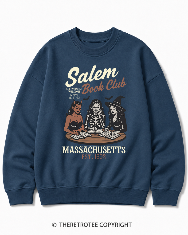 TheRetroTee All Witches Welcome Meets Monthly Vintage Halloween Cotton Sweatshirt