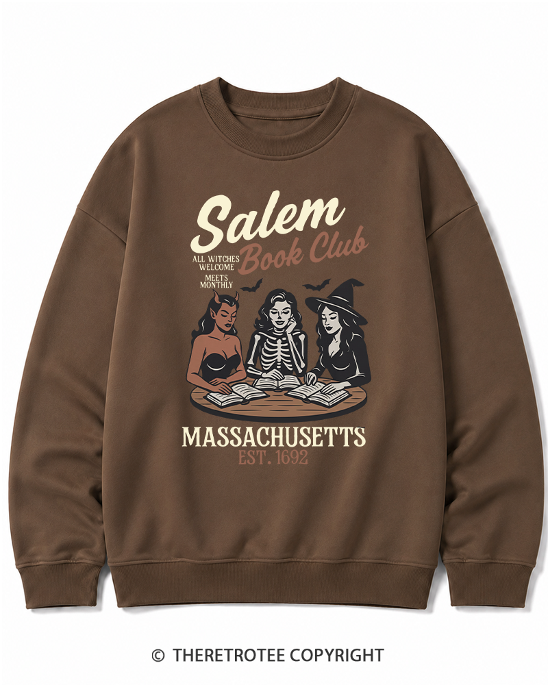 TheRetroTee All Witches Welcome Meets Monthly Vintage Halloween Cotton Sweatshirt