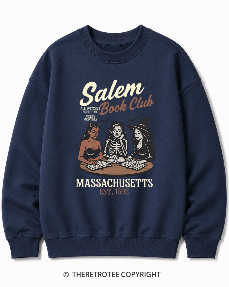 TheRetroTee All Witches Welcome Meets Monthly Vintage Halloween Cotton Sweatshirt