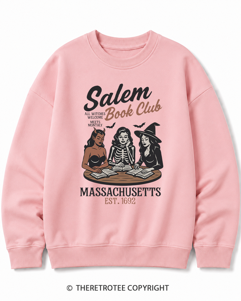 TheRetroTee All Witches Welcome Meets Monthly Vintage Halloween Cotton Sweatshirt