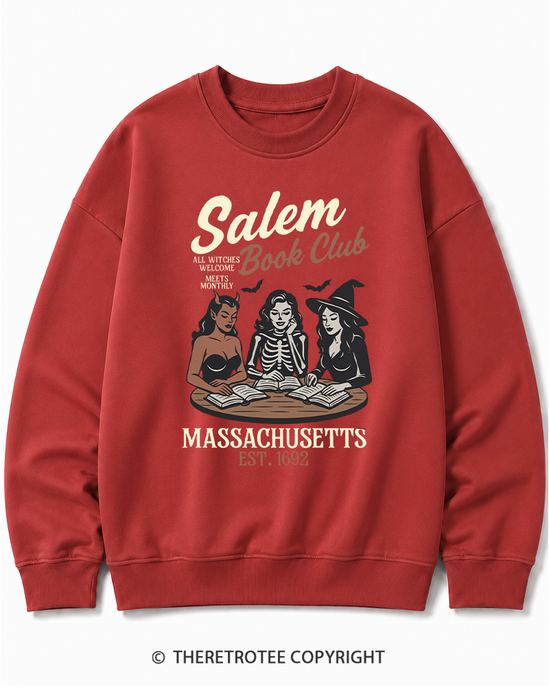 TheRetroTee All Witches Welcome Meets Monthly Vintage Halloween Cotton Sweatshirt