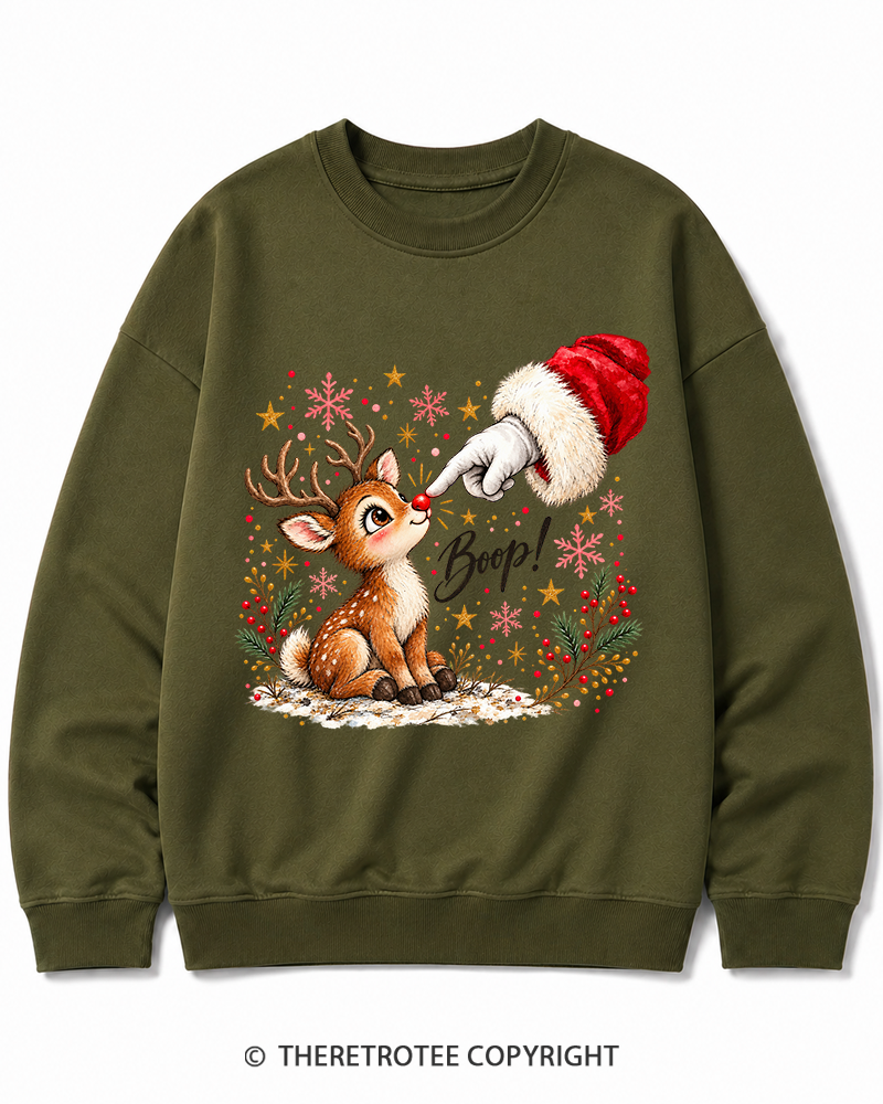 TheRetroTee Boop 1960s Christmas Cotton Sweatshirt