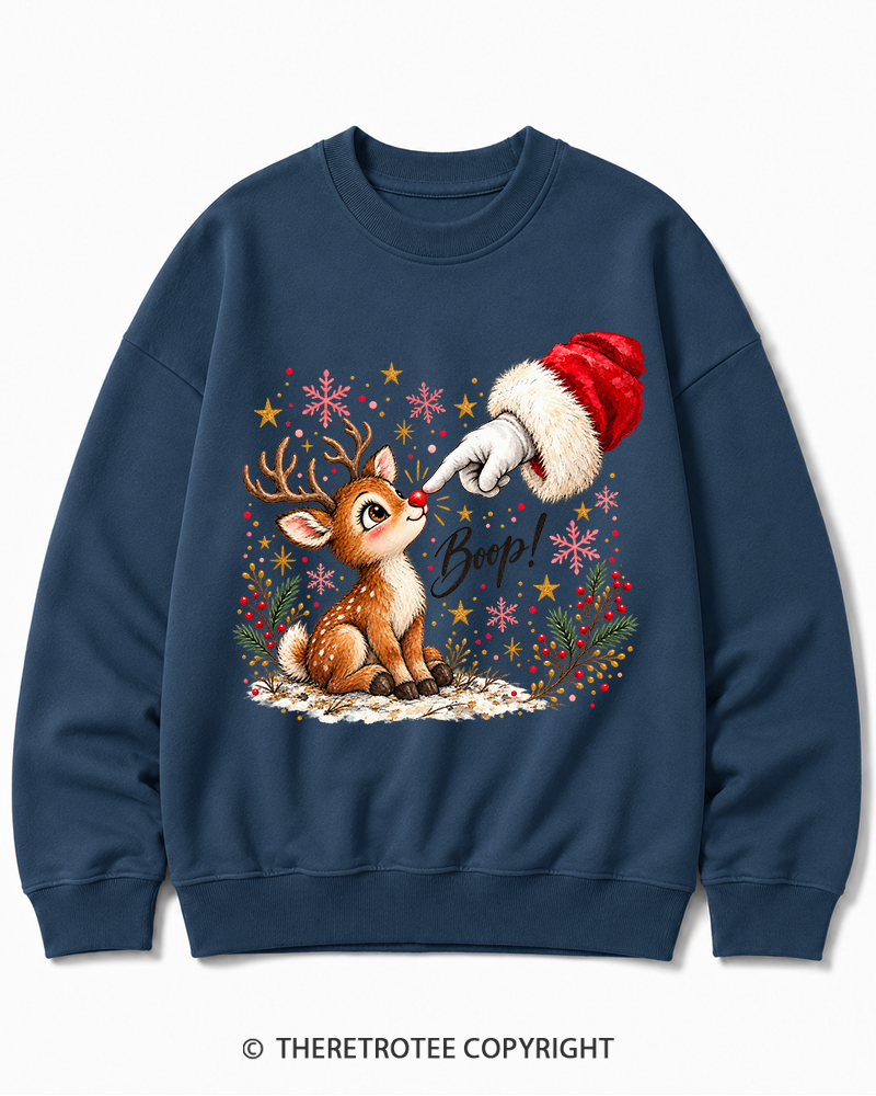 TheRetroTee Boop 1960s Christmas Cotton Sweatshirt