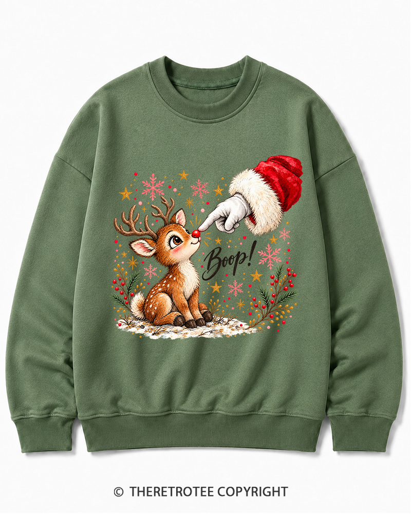 TheRetroTee Boop 1960s Christmas Cotton Sweatshirt