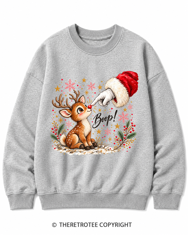 TheRetroTee Boop 1960s Christmas Cotton Sweatshirt