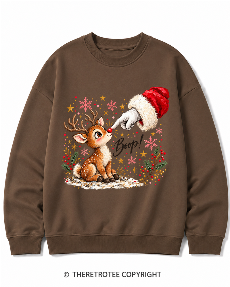 TheRetroTee Boop 1960s Christmas Cotton Sweatshirt