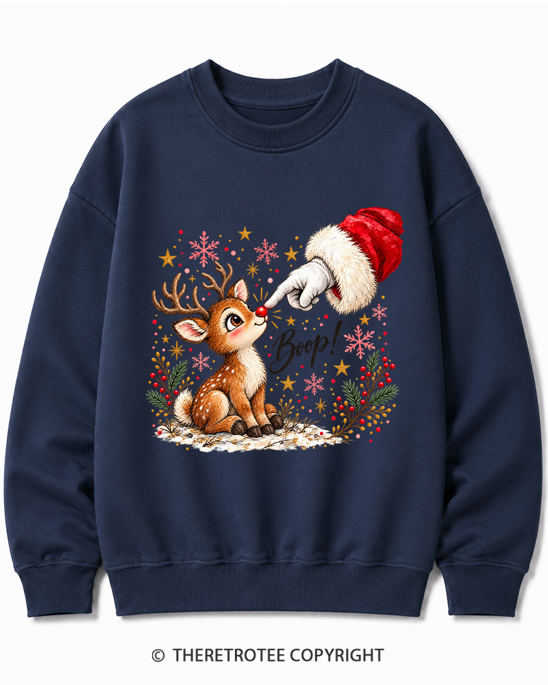 TheRetroTee Boop 1960s Christmas Cotton Sweatshirt