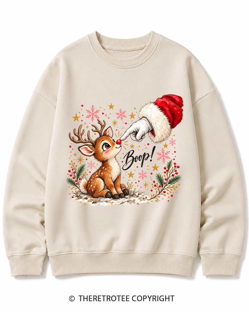 TheRetroTee Boop 1960s Christmas Cotton Sweatshirt