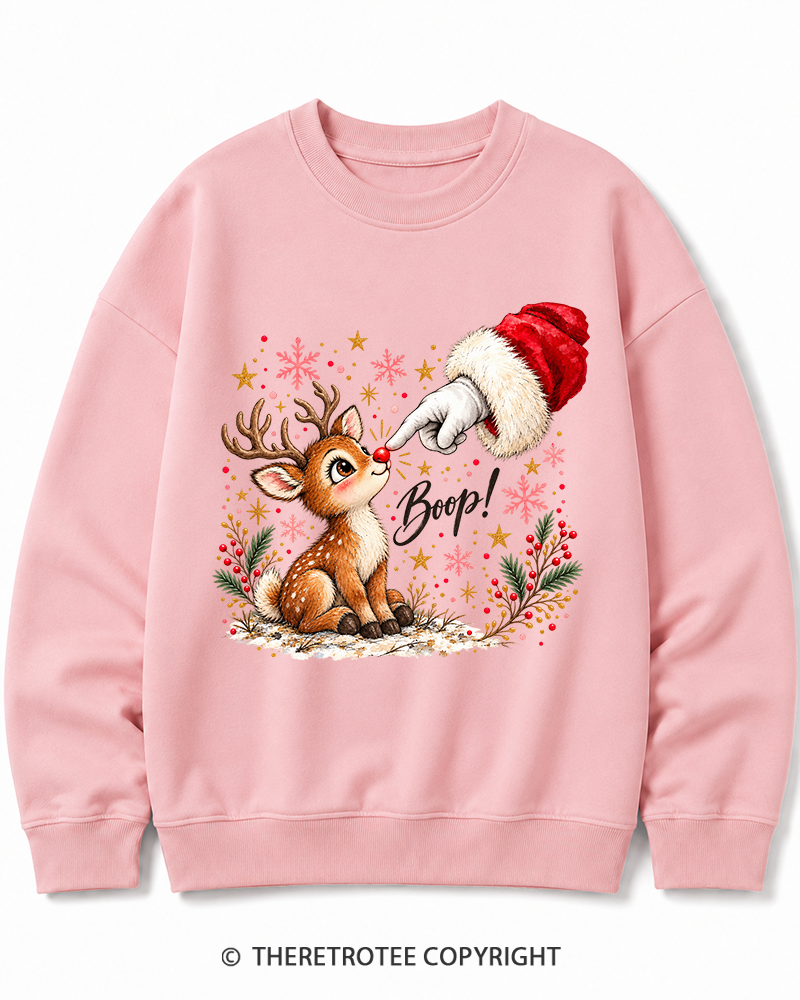 TheRetroTee Boop 1960s Christmas Cotton Sweatshirt