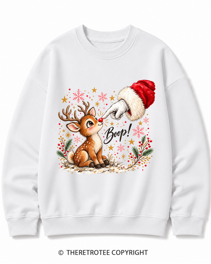 TheRetroTee Boop 1960s Christmas Cotton Sweatshirt