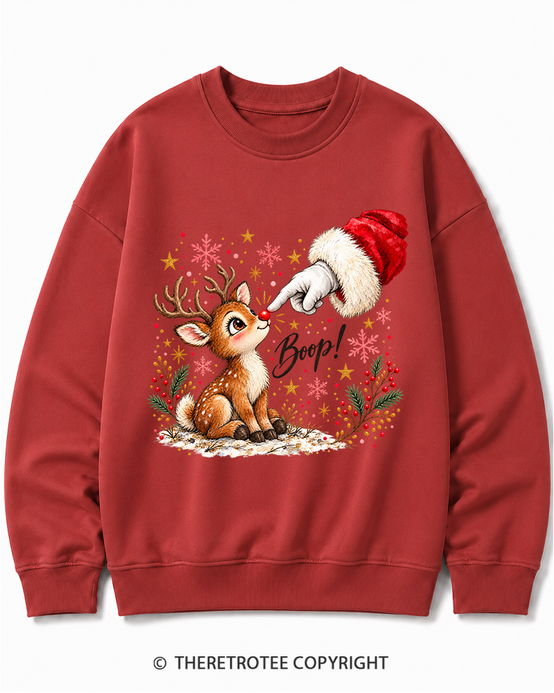 TheRetroTee Boop 1960s Christmas Cotton Sweatshirt