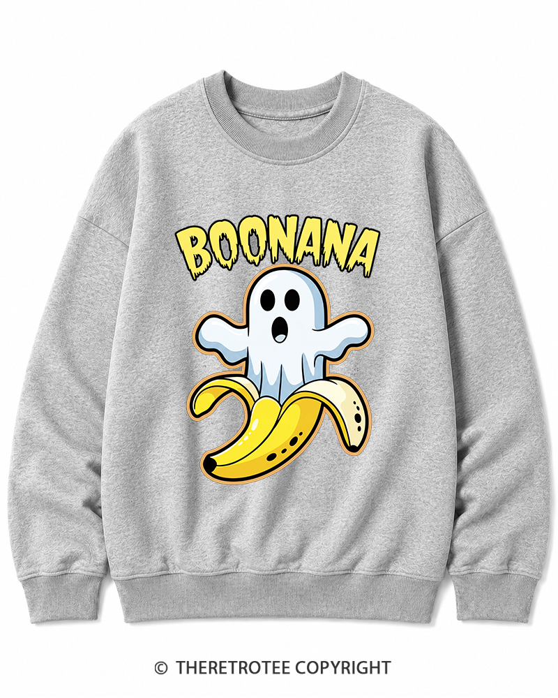 TheRetroTee Boo-p Ghost Dog Vintage Halloween Cotton Sweatshirt