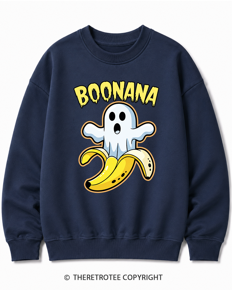 TheRetroTee Boo-p Ghost Dog Vintage Halloween Cotton Sweatshirt