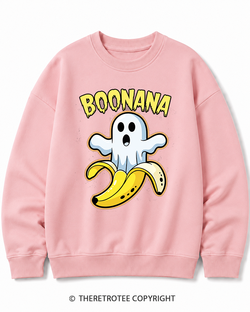 TheRetroTee Boo-p Ghost Dog Vintage Halloween Cotton Sweatshirt
