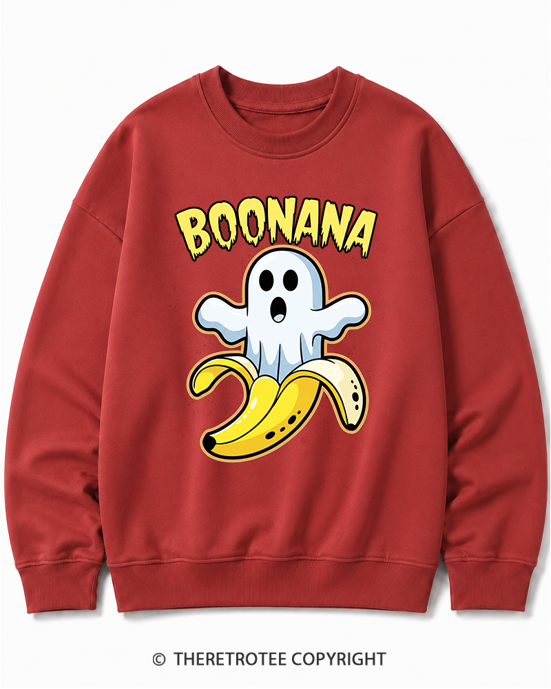TheRetroTee Boo-p Ghost Dog Vintage Halloween Cotton Sweatshirt