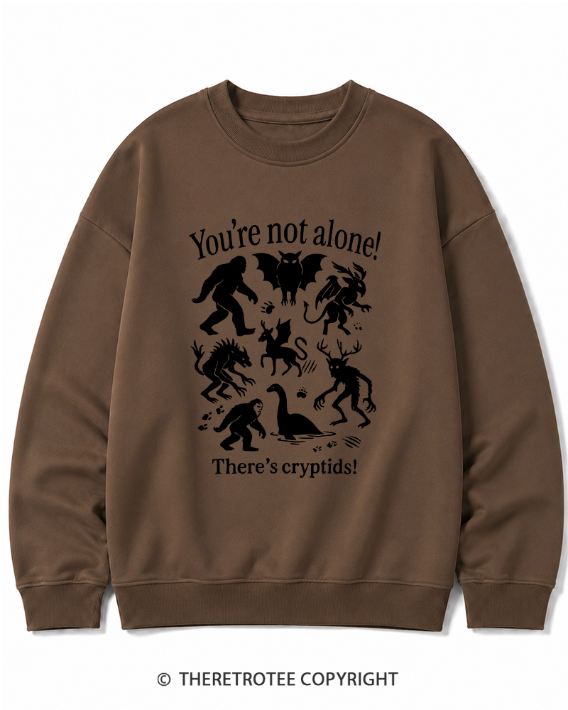 TheRetroTee Cryptid 1970s Halloween Cotton Sweatshirt