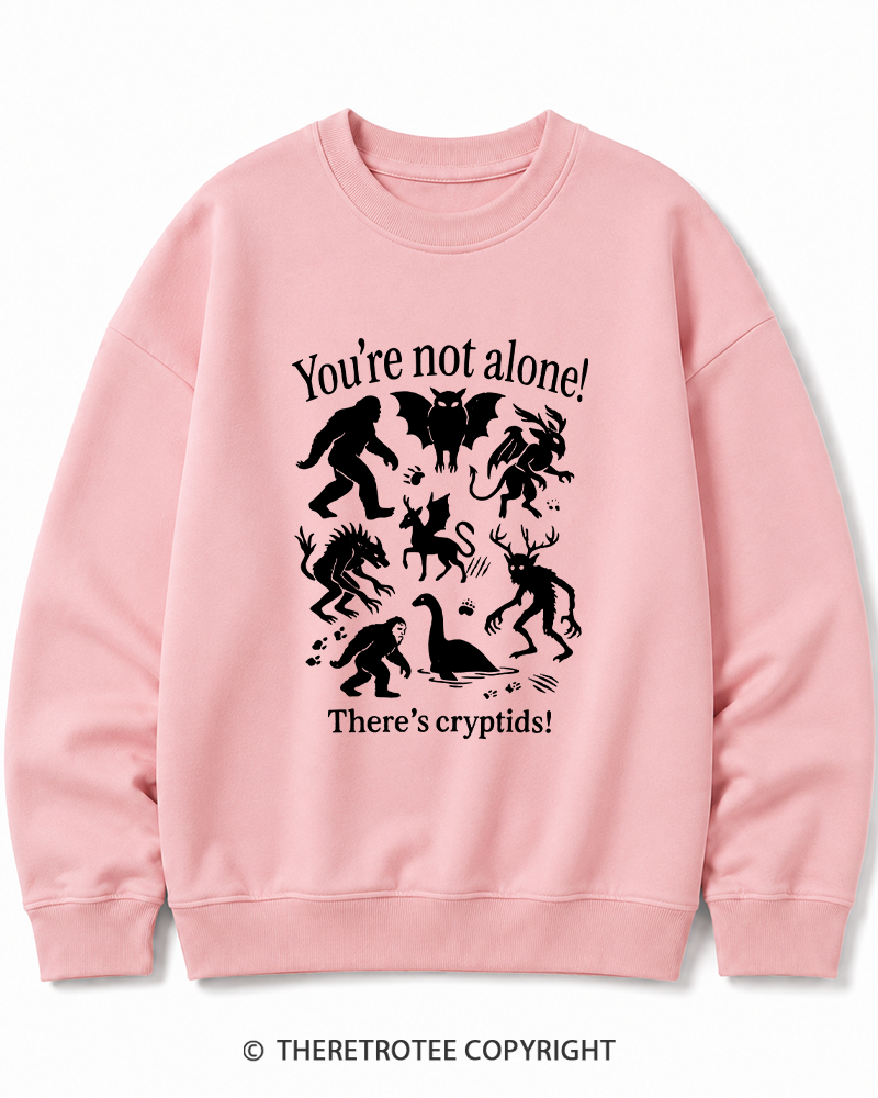 TheRetroTee Cryptid 1970s Halloween Cotton Sweatshirt