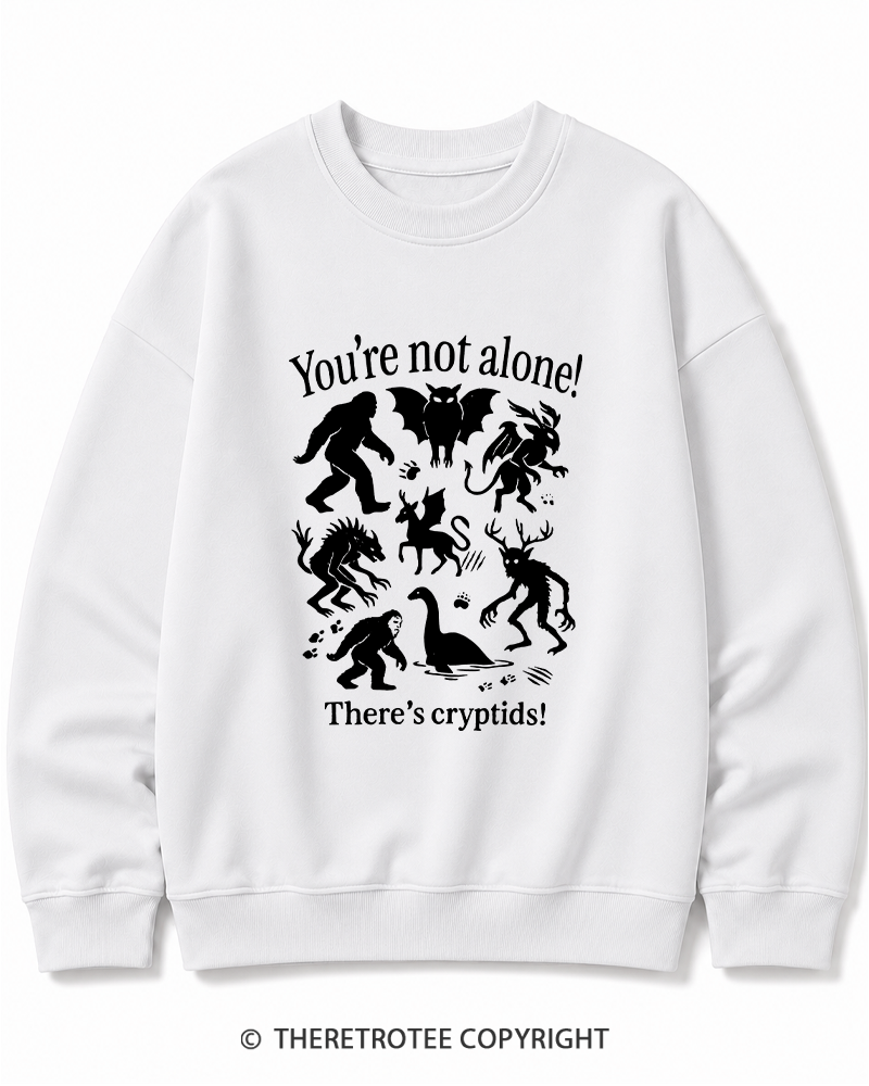 TheRetroTee Cryptid 1970s Halloween Cotton Sweatshirt