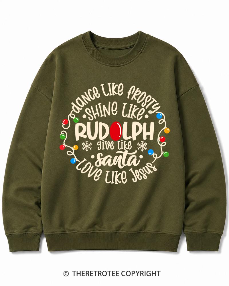 TheRetroTee Jive like Santa Retro Christmas Cotton Sweatshirt