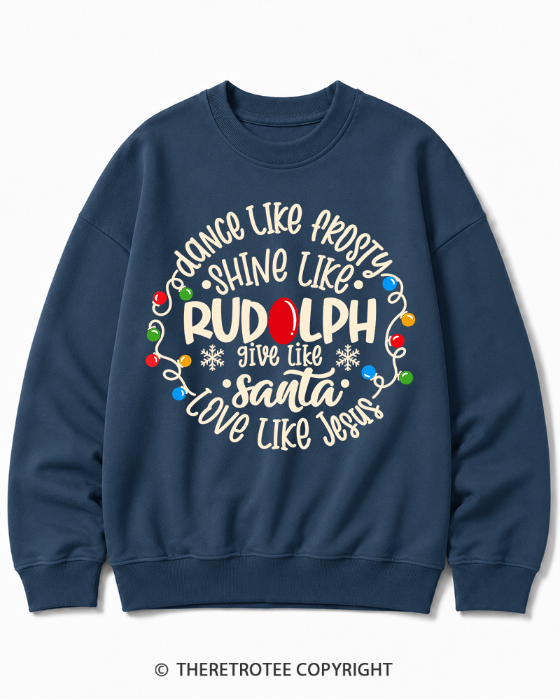 TheRetroTee Jive like Santa Retro Christmas Cotton Sweatshirt