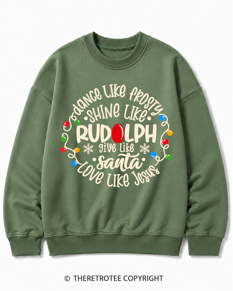 TheRetroTee Jive like Santa Retro Christmas Cotton Sweatshirt