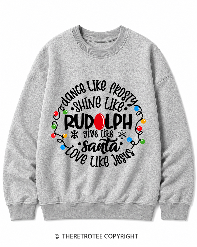 TheRetroTee Jive like Santa Retro Christmas Cotton Sweatshirt