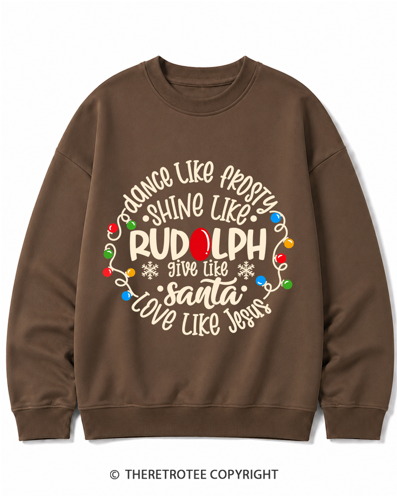 TheRetroTee Jive like Santa Retro Christmas Cotton Sweatshirt