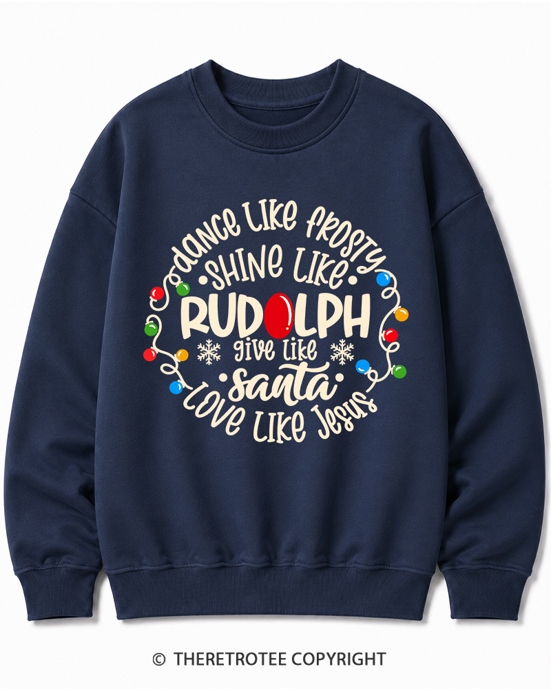 TheRetroTee Jive like Santa Retro Christmas Cotton Sweatshirt
