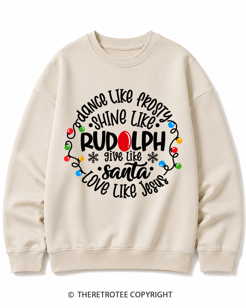 TheRetroTee Jive like Santa Retro Christmas Cotton Sweatshirt