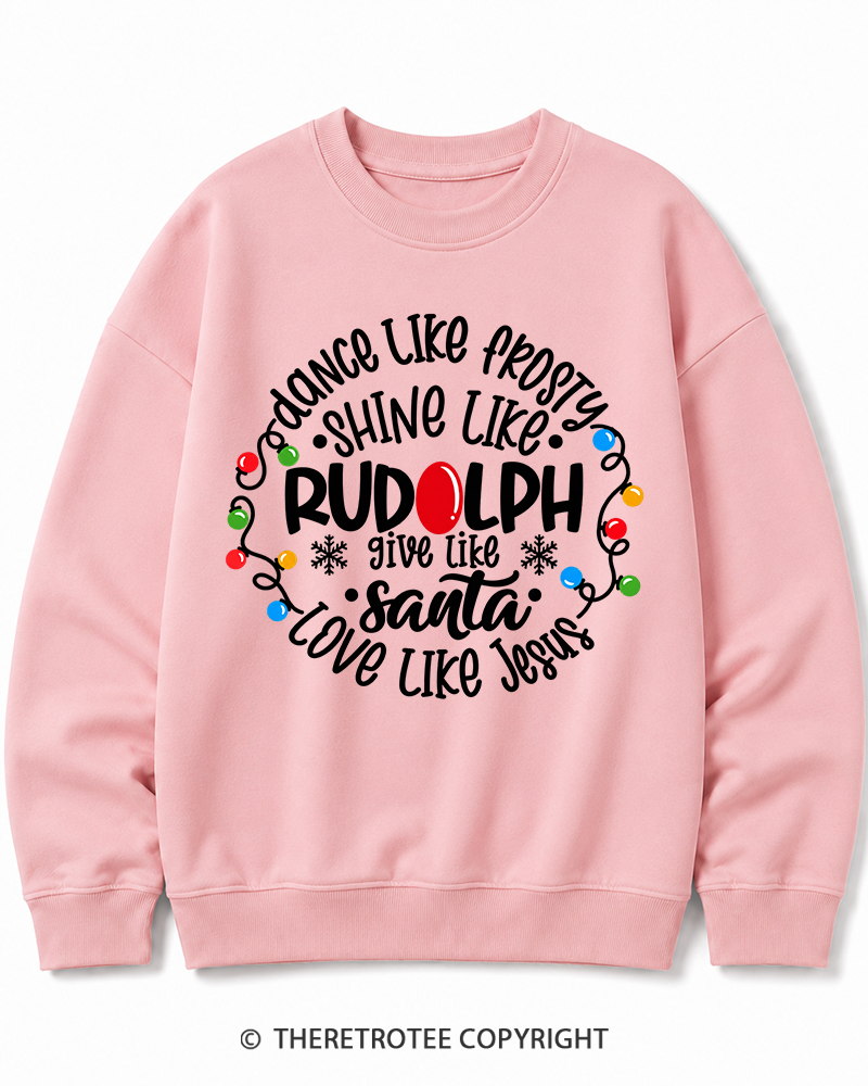 TheRetroTee Jive like Santa Retro Christmas Cotton Sweatshirt