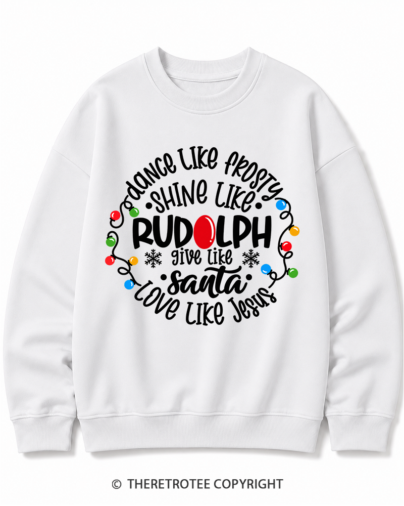 TheRetroTee Jive like Santa Retro Christmas Cotton Sweatshirt