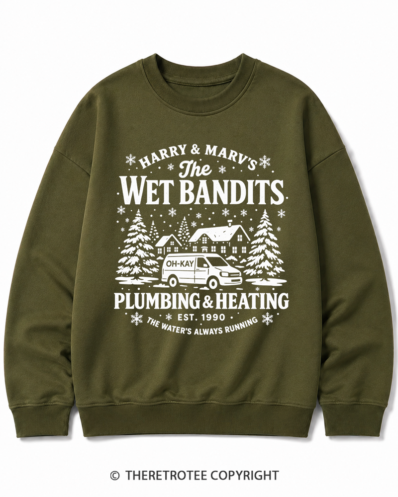 TheRetroTee The Wet Bandits 1990s Christmas Cotton Sweatshirt