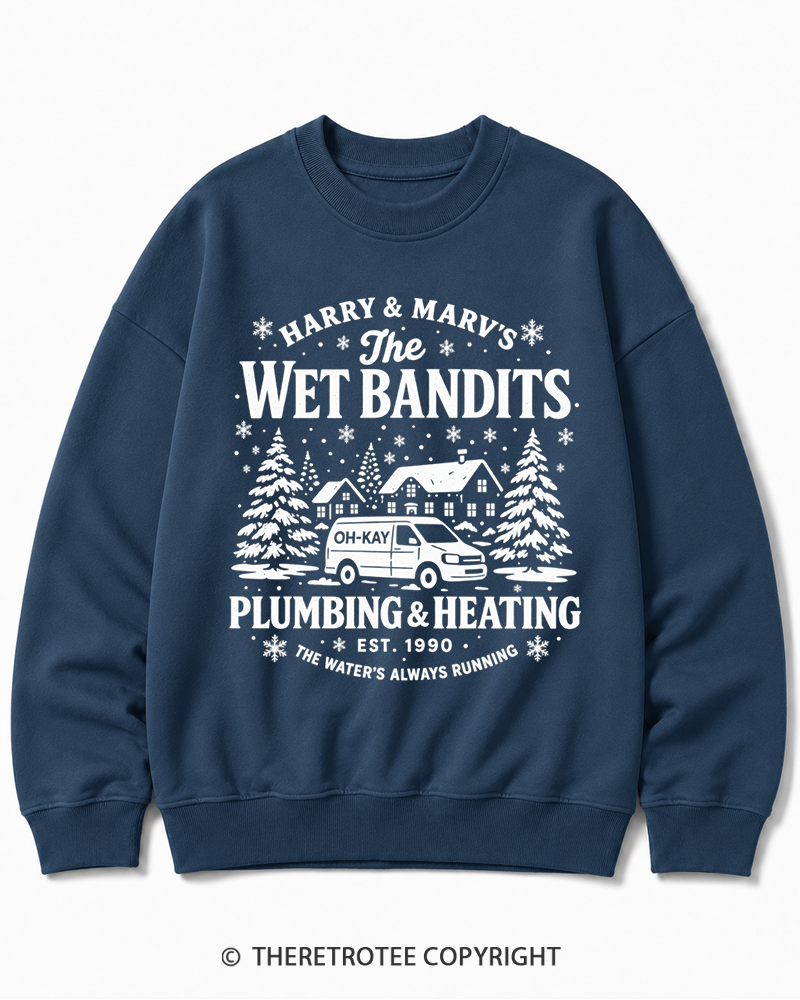 TheRetroTee The Wet Bandits 1990s Christmas Cotton Sweatshirt
