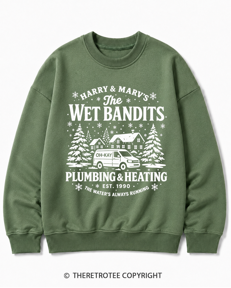TheRetroTee The Wet Bandits 1990s Christmas Cotton Sweatshirt