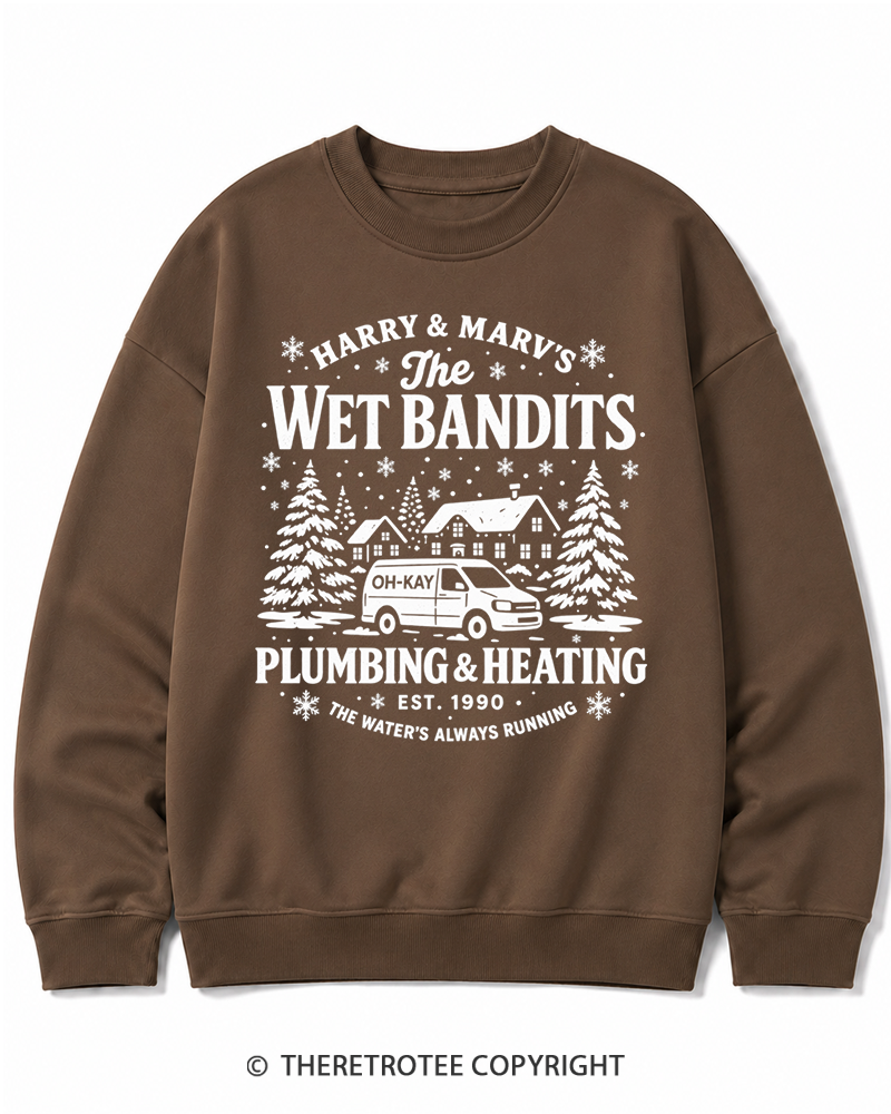 TheRetroTee The Wet Bandits 1990s Christmas Cotton Sweatshirt